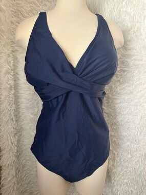 Smismivo Navy Twist-Front One-Piece Swimsuit size XXL